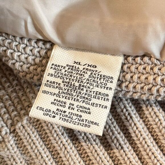 Daisy Jones Sz L Sebby Collection Faux Fur Vest Beige Tan Hippy Boho Festival - Picture 10 of 12